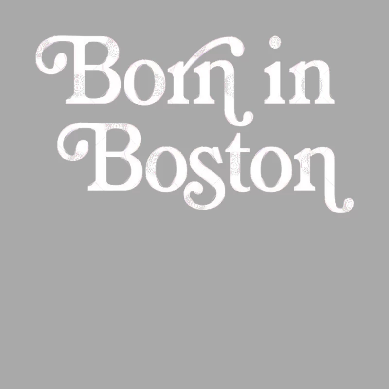 Born In Boston - Boston Pride Typography Design Male Pullover Hoodie