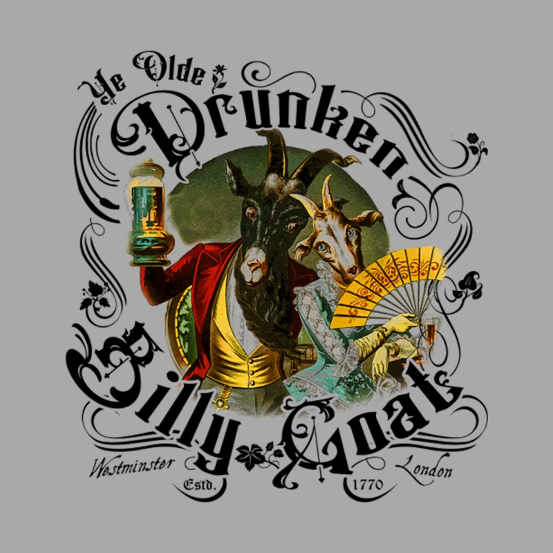 Ye Olde Drunken Billy Goat Male Pullover Hoodie