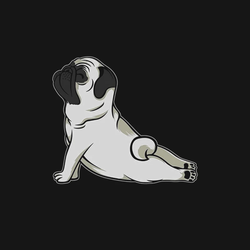 Chien mignon en posture de yoga Homme Manches Longues T-Shirt