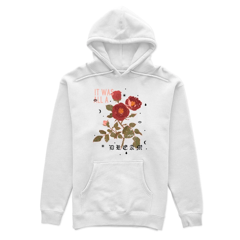 Fleurs de Rêve sur Fond Blanc Femme Sweat à capuche