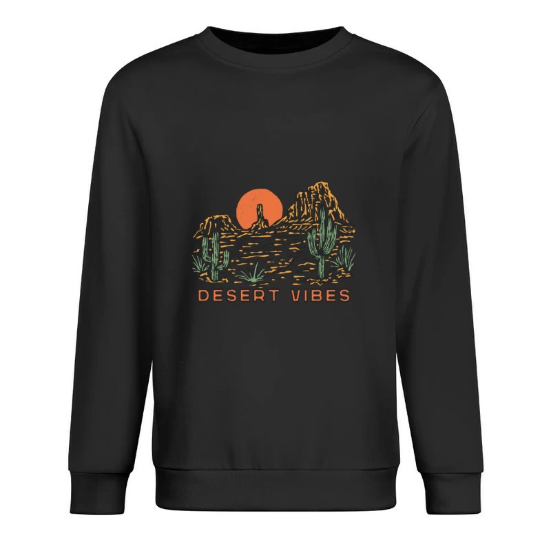 Wüstenlandschaft mit Kakteen Herren Pullover Sweatshirt