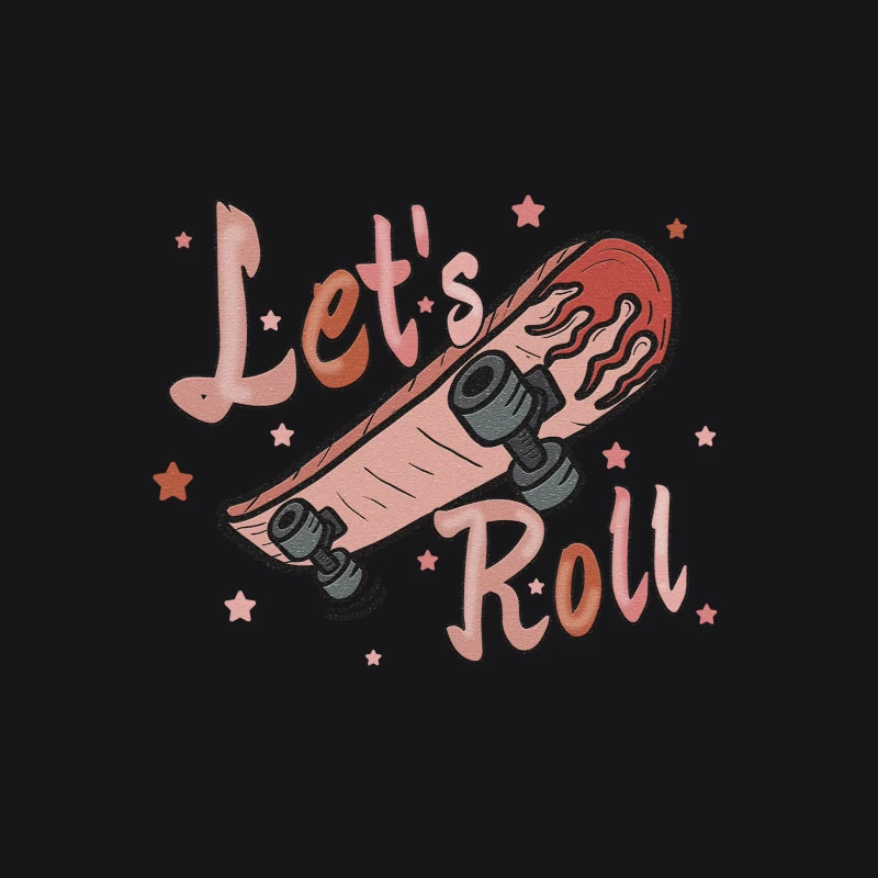 Let's Roll Skateboard Design Herren Pullover Hoodie
