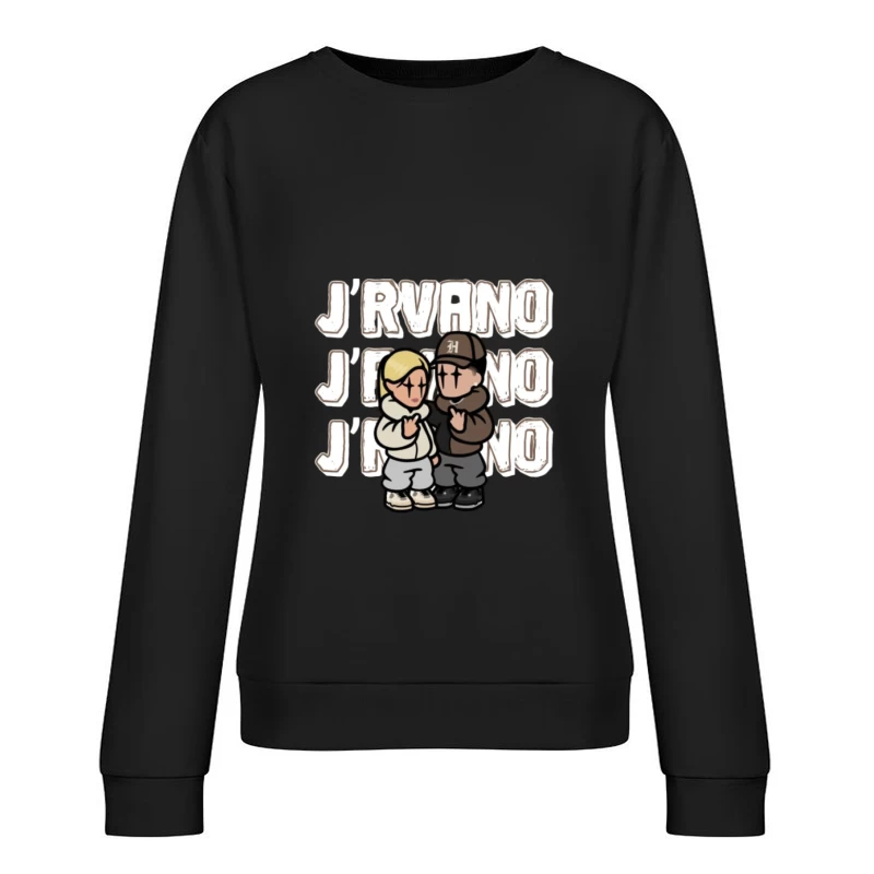 Streetwear-Design mit Figuren Damen Pullover Sweatshirt