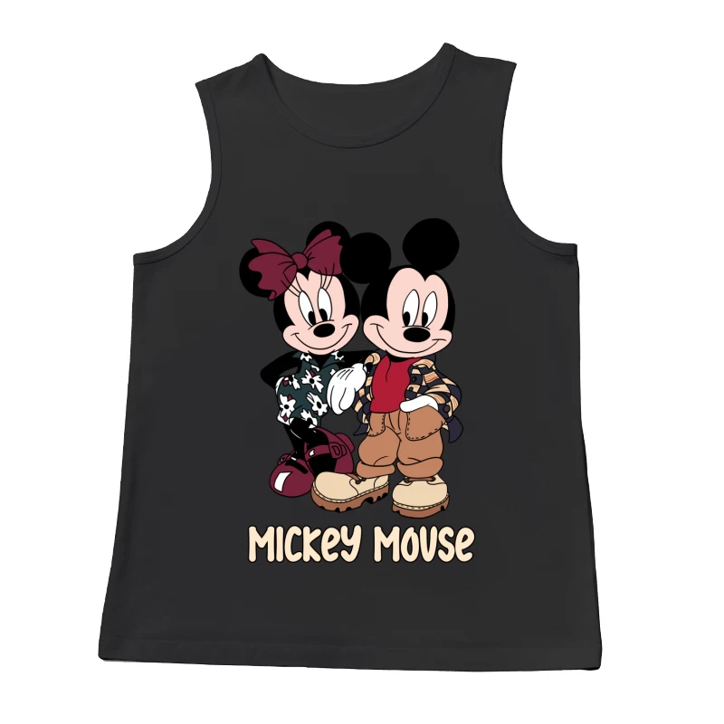 Retro Stil von Micky Maus und Minnie Herren Tanktops