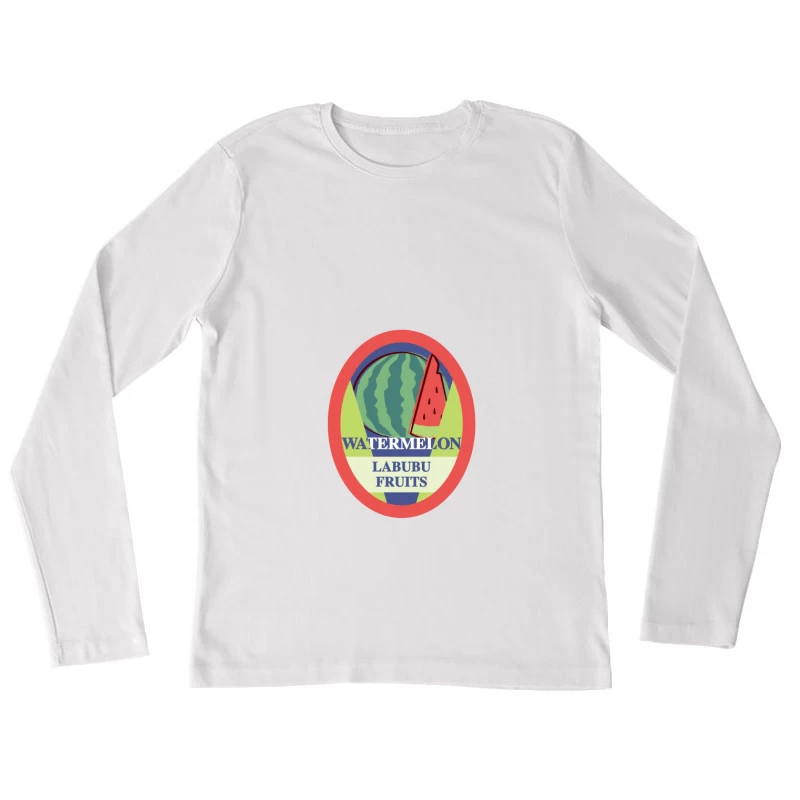 Wassermelonen-Etikett von Labubu Fruits Damen Langarm T-Shirt
