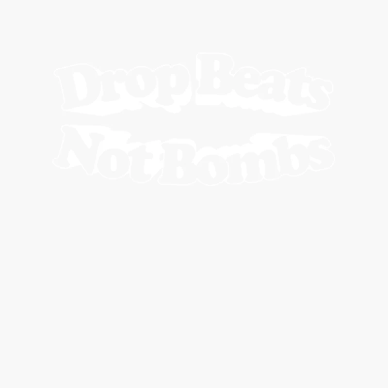 Drop Beats Not Bombs   Retro Style Typography Design Cotton Tote Bag