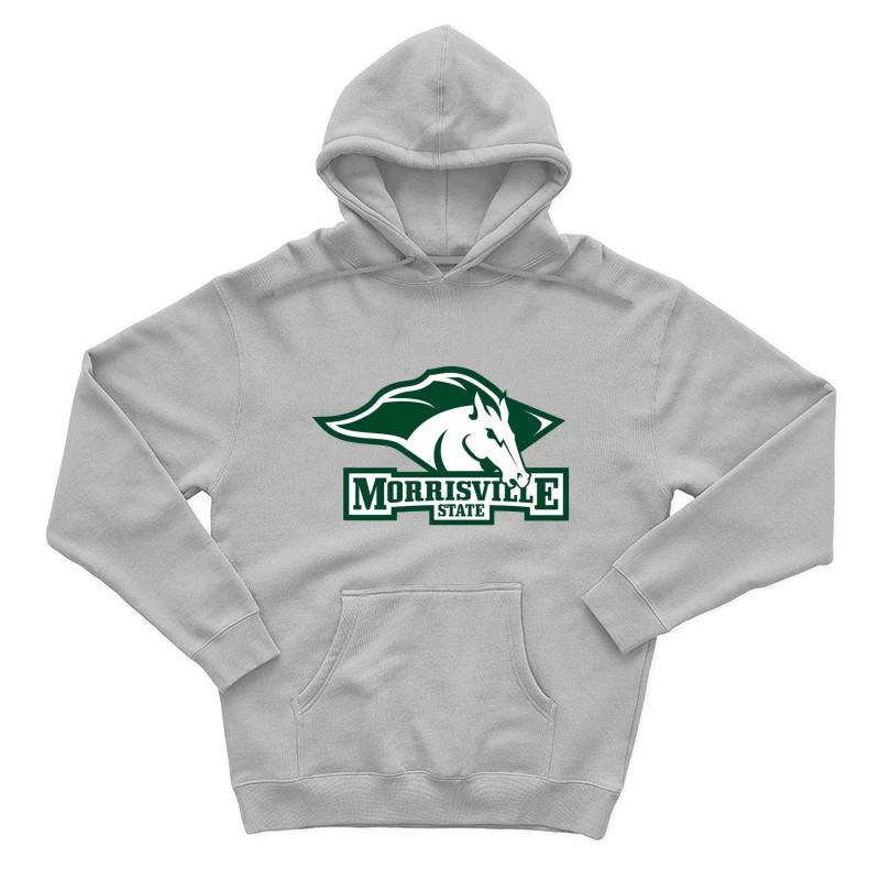 Morrisville State College Athletics Logo with White Horse Mascot Male Pullover Hoodie