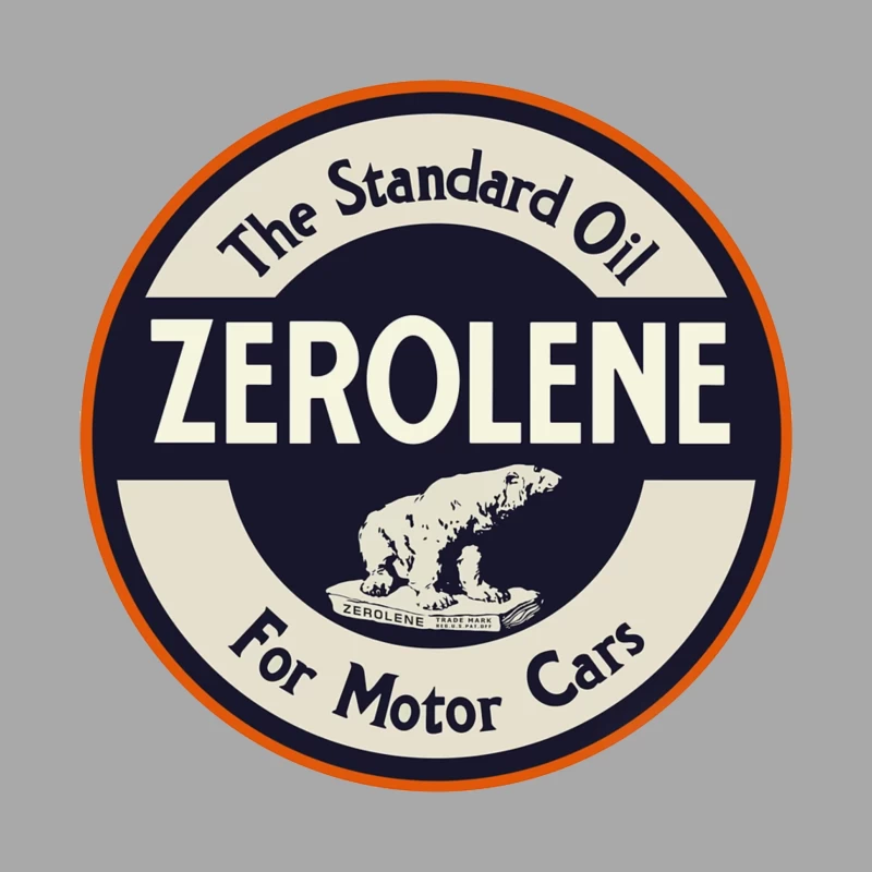 Vintage Standard Oil Zerolene Motor Oil Advertisement with Polar Bear Logo Male Pullover Hoodie