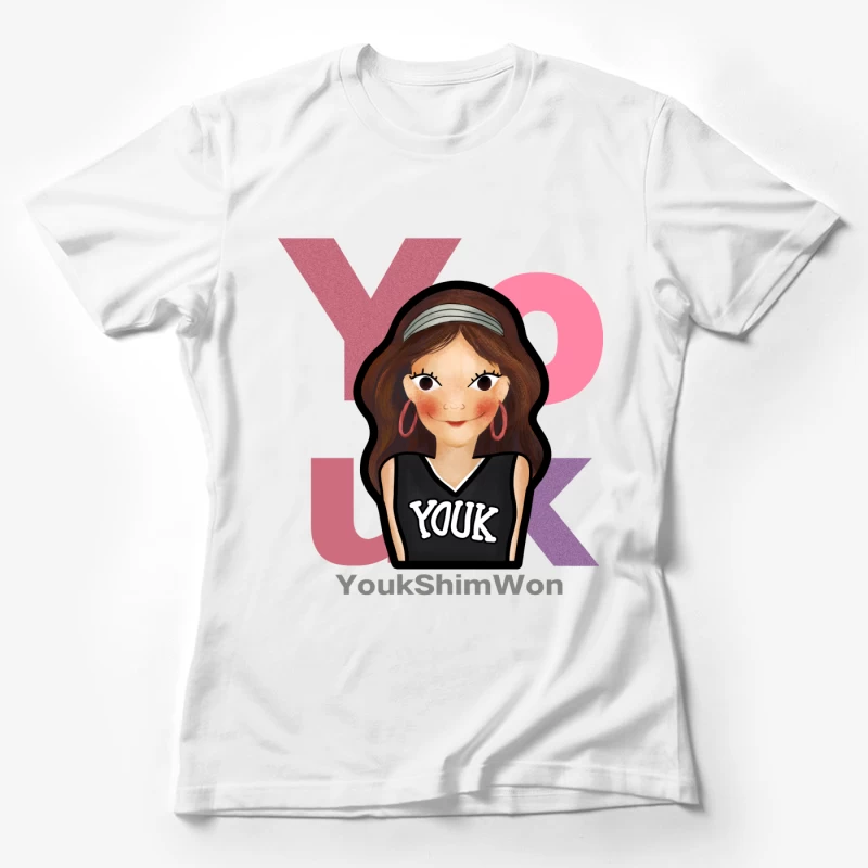 YoukShimWon Mode Illustration Damen T-Shirt