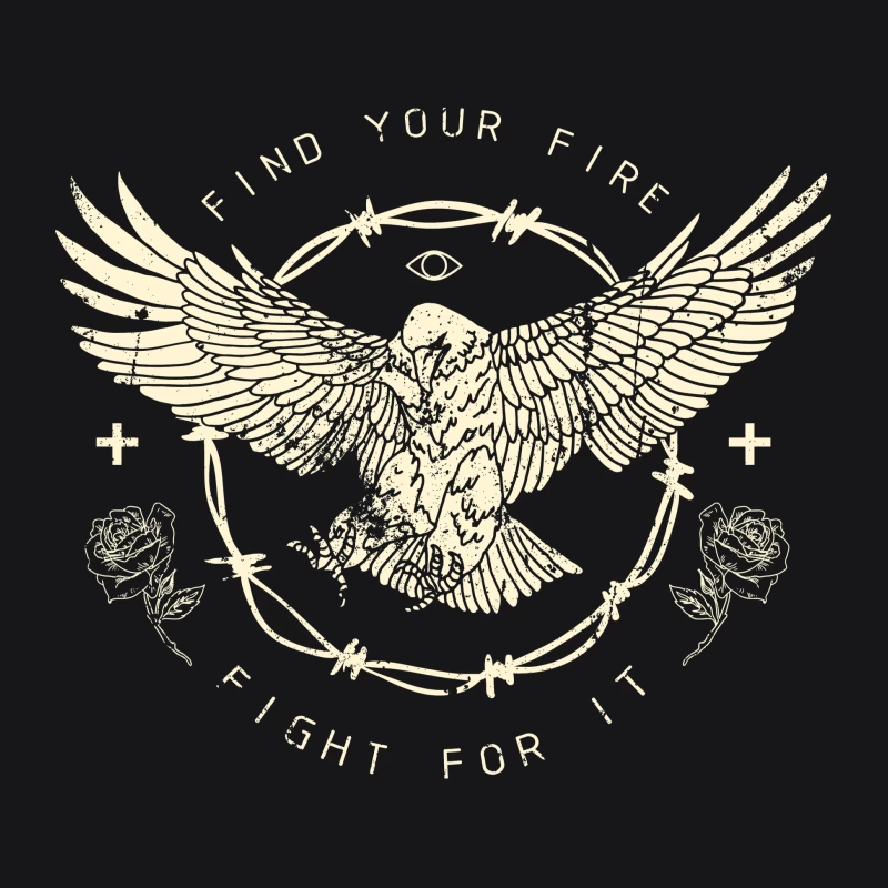 Aigle et Symbole de Motivation Femme Sweat à capuche
