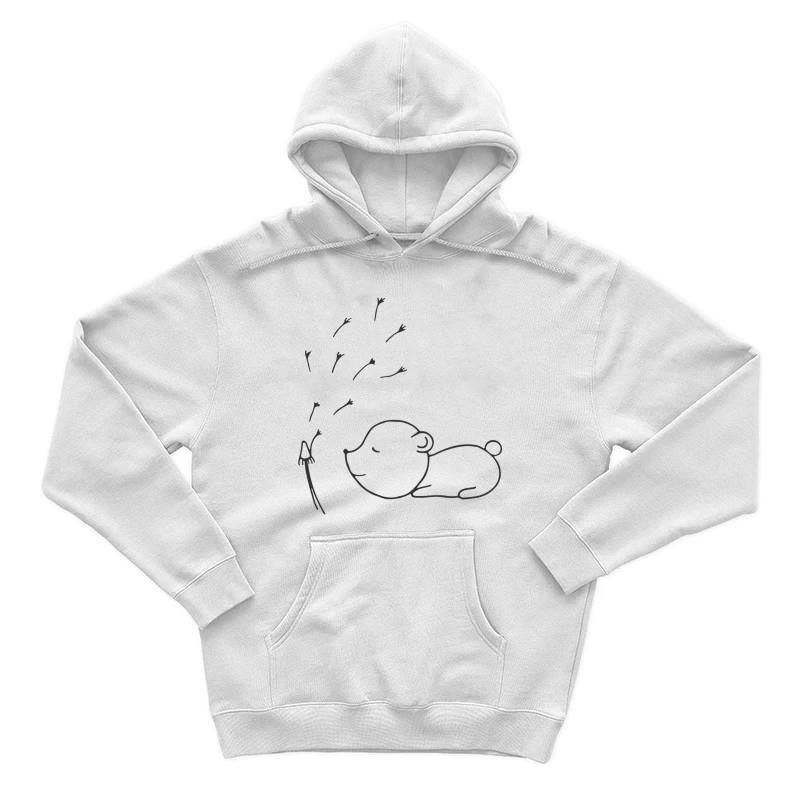 Ours et Fleurs de Pissenlit Homme Sweat à capuche