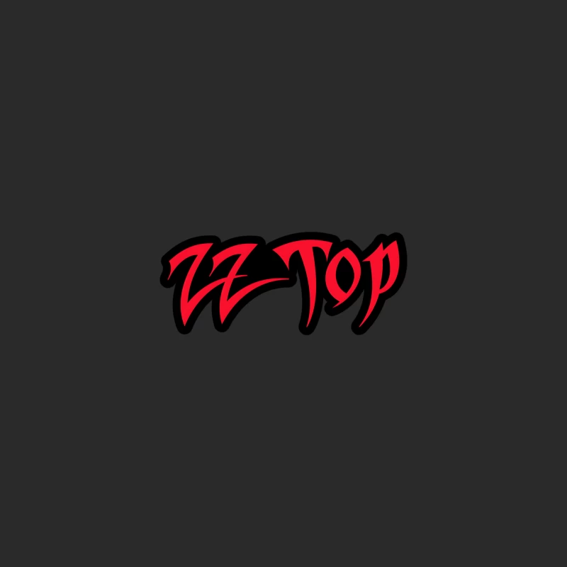 ZZ Top Red Graffiti Style Rock Band Logo Baseball Cap