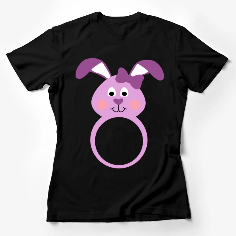 Anneau de lapin mignon violet Femme T-Shirt
