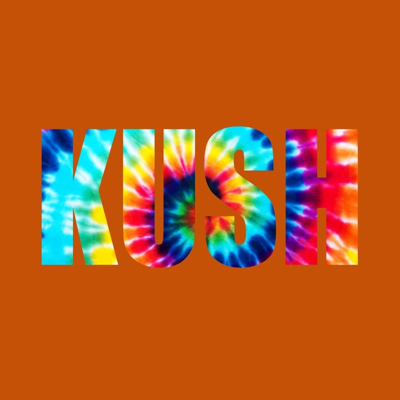 Colorful Tie-Dye KUSH Text Coffee Mug
