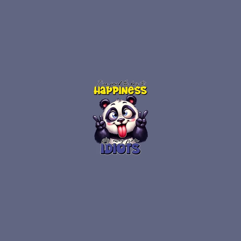 Panda Humor: The Key to Happiness Desk Mat