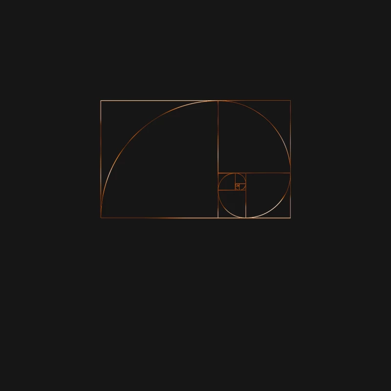 Fibonacci Spiral  Golden Ratio Desk Mat