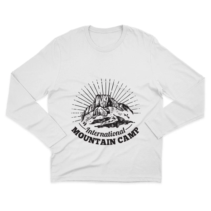 Internationales Berglager Logo Herren Langarm T-Shirt