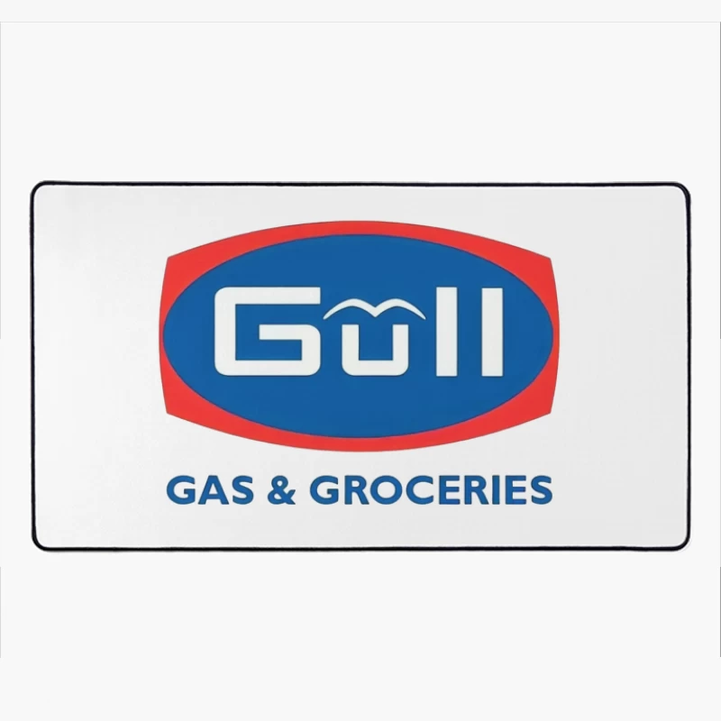 Gull Gas Station and Grocery Store Brand Logo Desk Mat