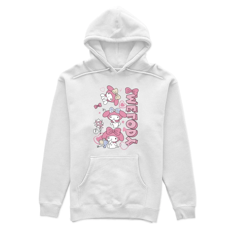 Niedliches rosa Häschen mit Schleifen Damen Pullover Hoodie