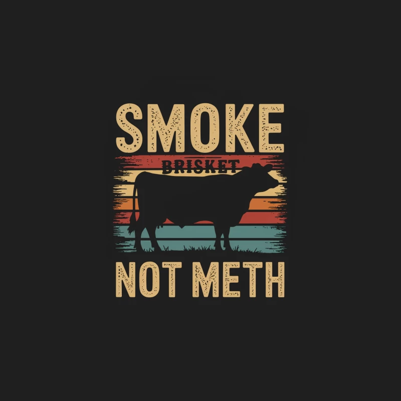 Vintage-Style Humorous BBQ Brisket Smoking Slogan Male Tank Top