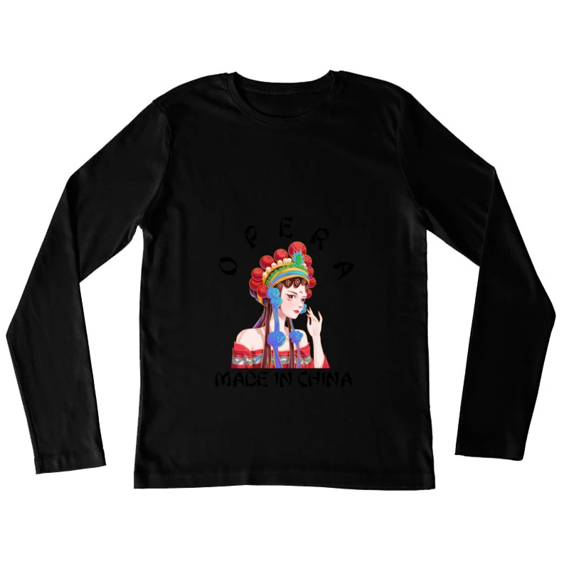 Traditionelle chinesische Operndarstellerin Damen Langarm T-Shirt