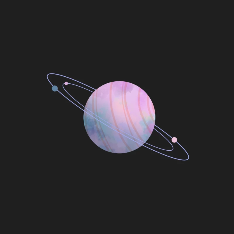 Pastellfarbener Planet mit Ringen Herren Tanktops