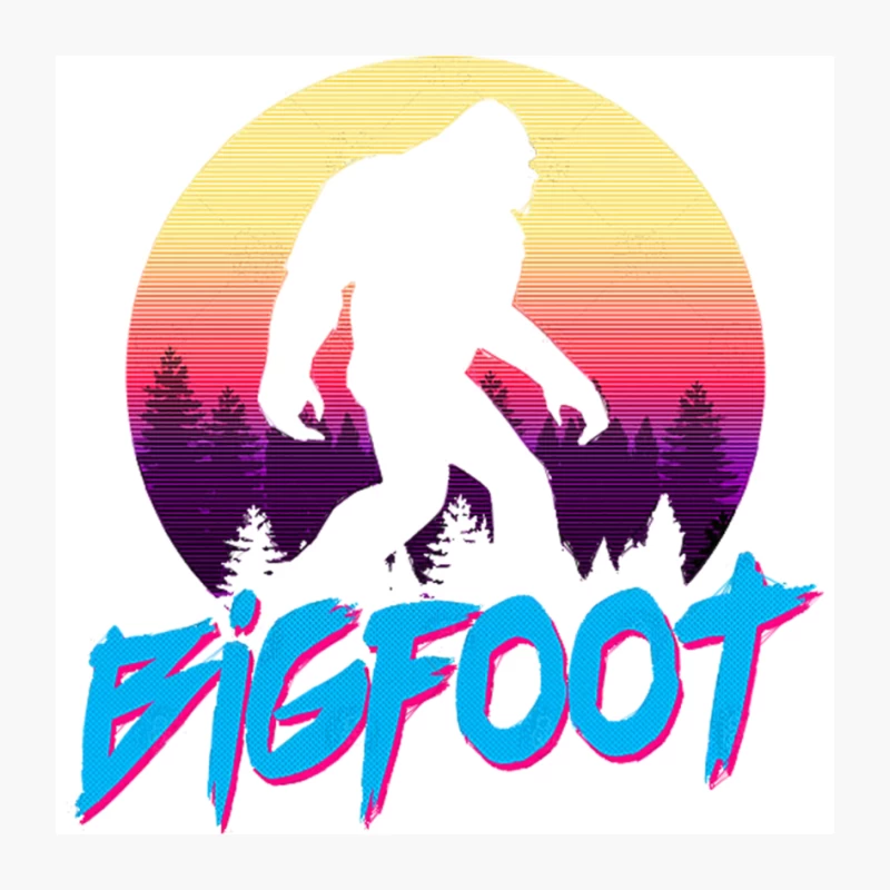 Bigfoot - Retro Aesthetic Tribute Design Pin