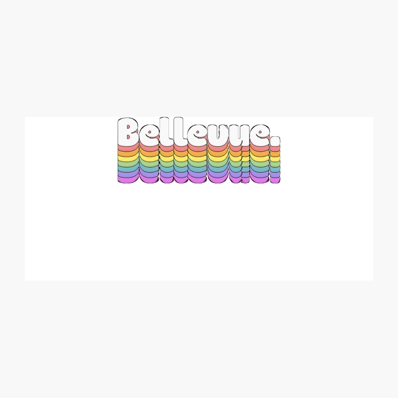 Bellevue  Retro Typography Design Coffee Mug