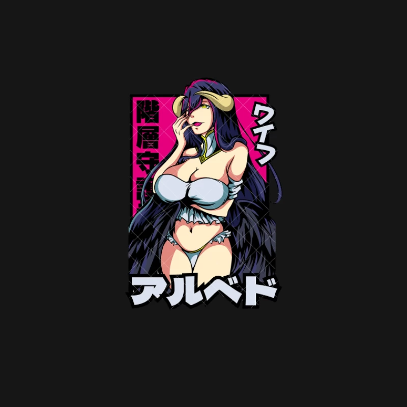 Anime-Charakter mit Hörnern im dunklen Stil Herren T-Shirt