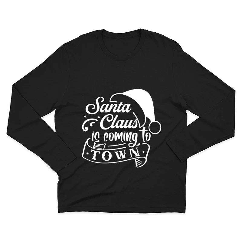 Design de Noël joyeux avec le Père Noël Homme Manches Longues T-Shirt
