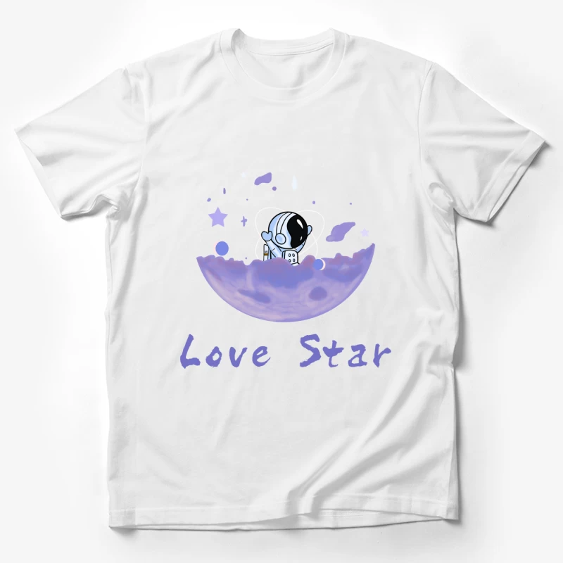 Astronaut im lila Mond Herren T-Shirt