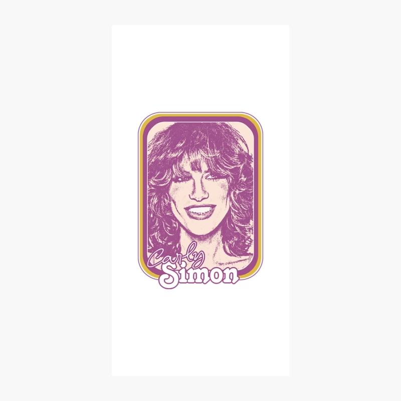 Carly Simon  80s Style Fan Art Design iPhone Case