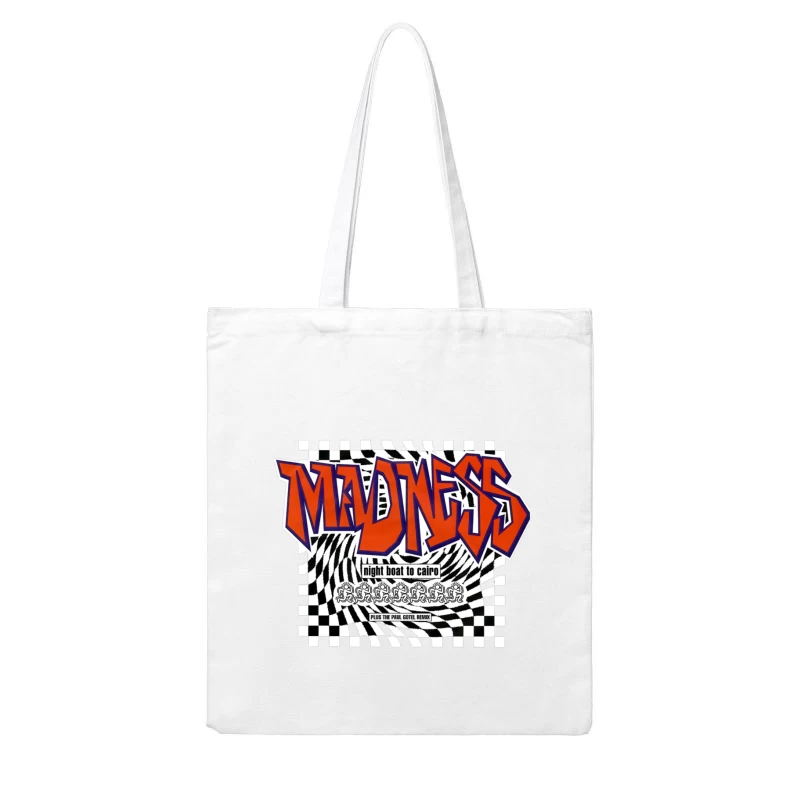 Madness - Night Boat to Cairo Album Cover with Checkerboard Design Cotton Tote Bag