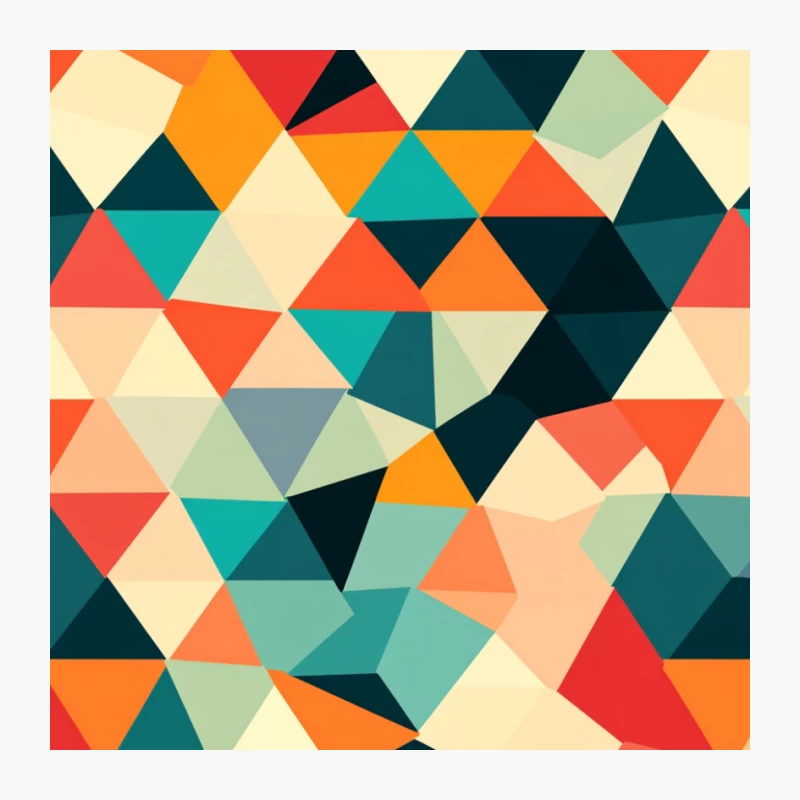 Vibrant Geometric Mosaic: Modern Abstract Triangles Pin
