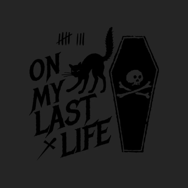 On my last life - Black Cat Nine Lives Female Pullover Sweatshirt