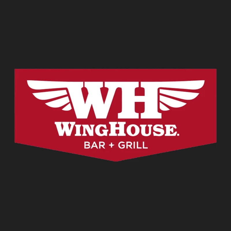 WingHouse Bar & Grill Restaurant Logo with Wings Design Bucket Hat