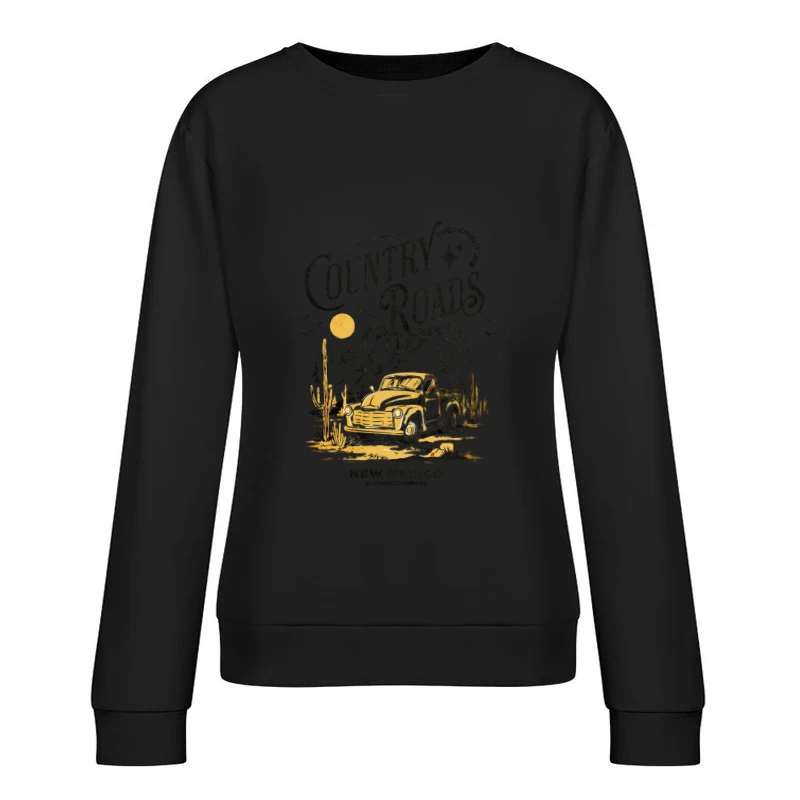 Country Roads avec Camion Vintage au Nouveau-Mexique Femme Sweat-shirt à enfiler