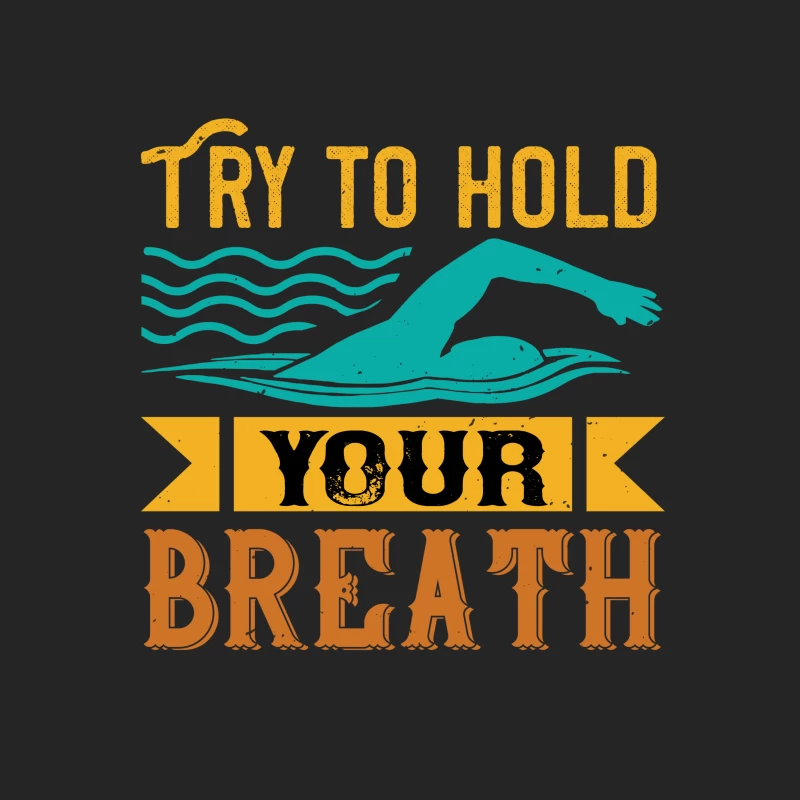 Essayez de retenir votre souffle avec la natation Femme Sweat-shirt à enfiler