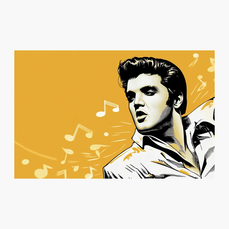 Iconic Illustration of Elvis Presley: The King of Rock and Roll Travel Mug