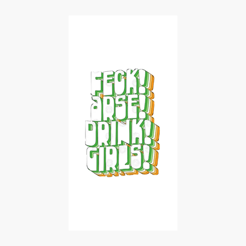 Feck! Arse! Drink! Girls! Retro Father Ted Design iPhone Case