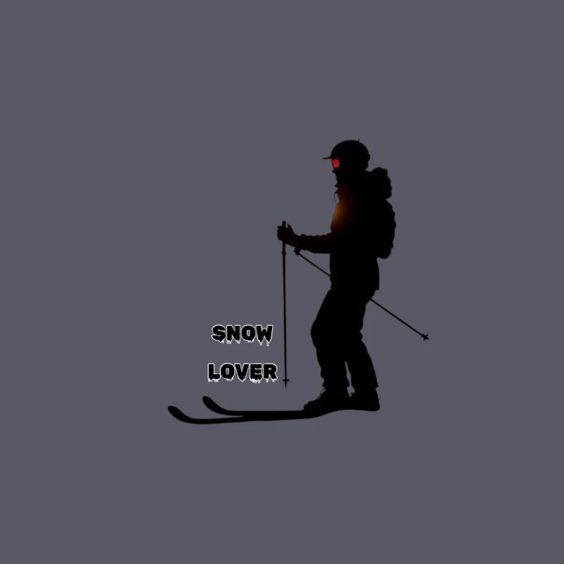 Silhouette of Snow Lover Skiing Travel Mug