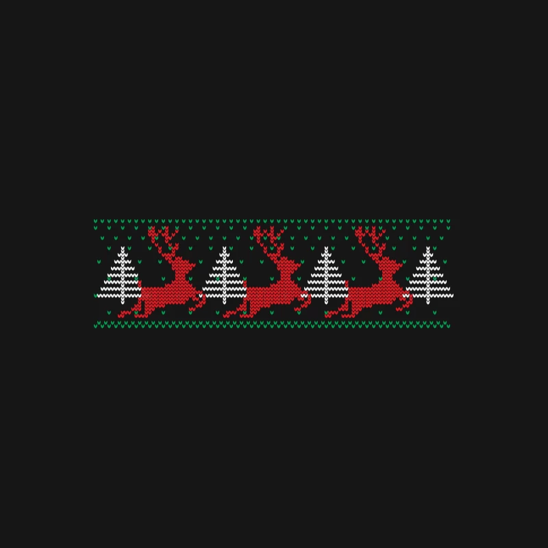 Motif de Noël avec rennes et arbres Femme T-Shirt