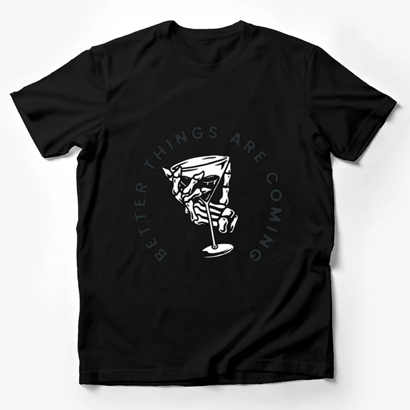 Creative Cocktail Art with Inspirational Message Male T-Shirt