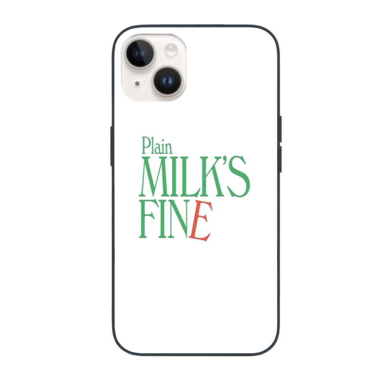 Plain Milk's Fine Typography Design iPhone Case