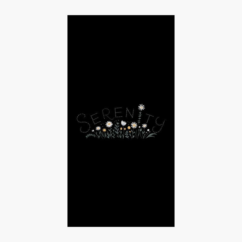 Serene Floral Typography with Daisies iPhone Case