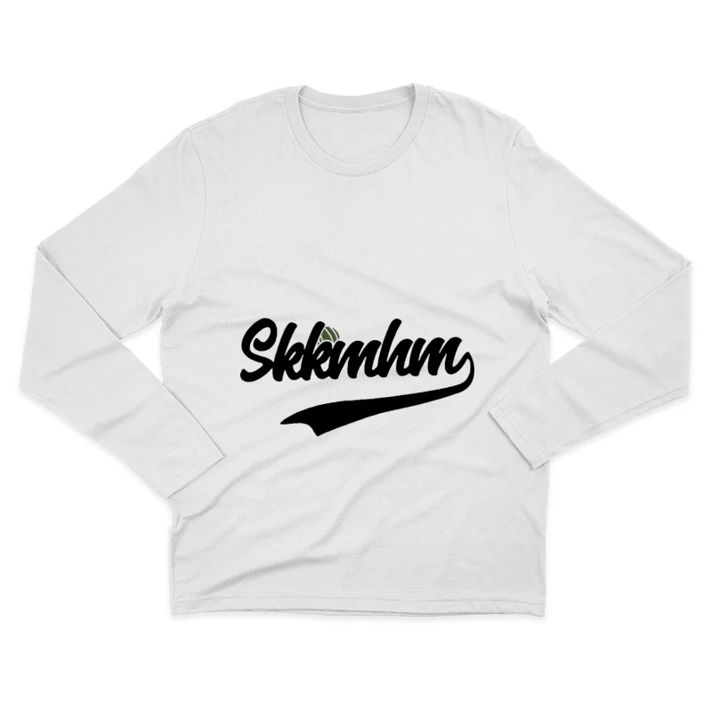 Schriftzug mit abstrakter Note Herren Langarm T-Shirt