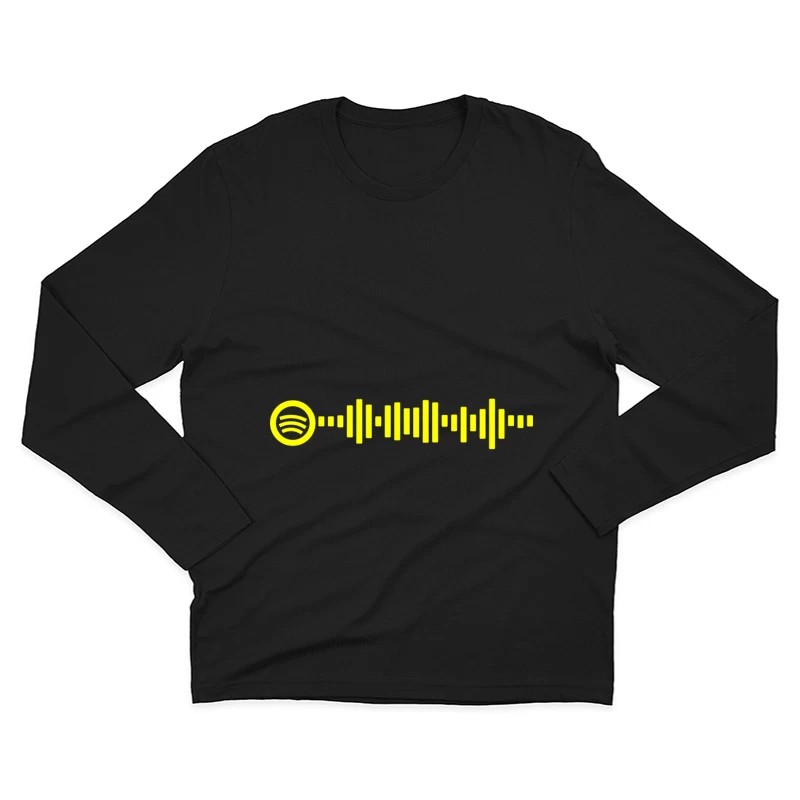 Spotify Code in Gelb Herren Langarm T-Shirt