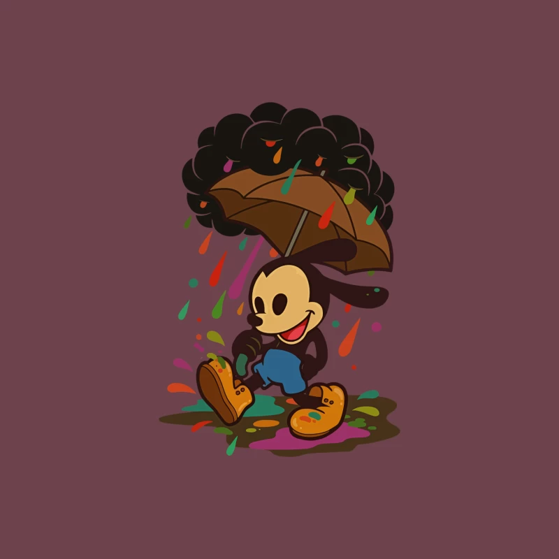 Mickey’s Rainy Day Adventure – Retro Whimsy iPhone Case