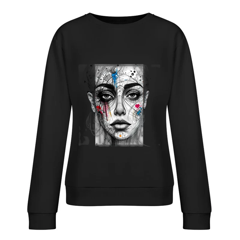 Abstract girl statue Female Pullover Sweatshirt