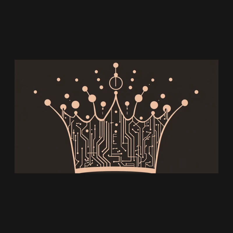 Digital Circuit Crown: Merging Technology and Royalty Desk Mat